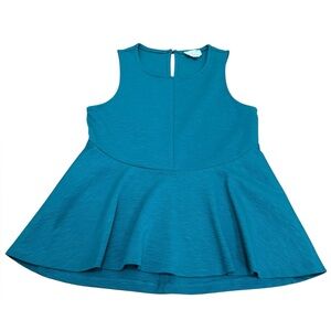 Anthropologie Green Peplum Blouse